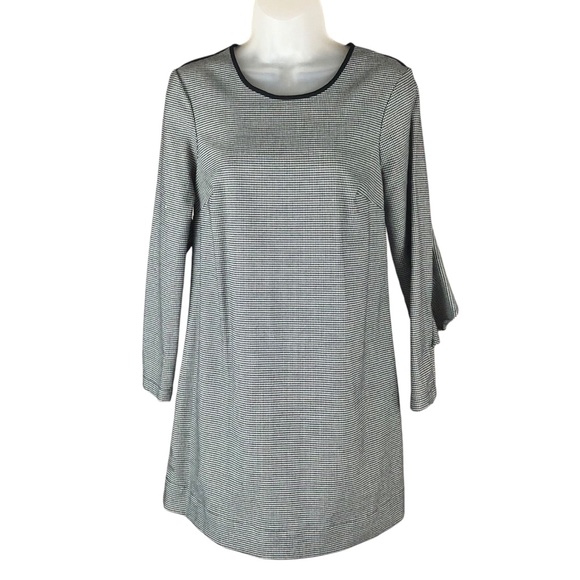 DRESS - Women's BCBGeneration Black/White Houndstooth Ruffle Sleeve Mini Dress. - Picture 4 of 16